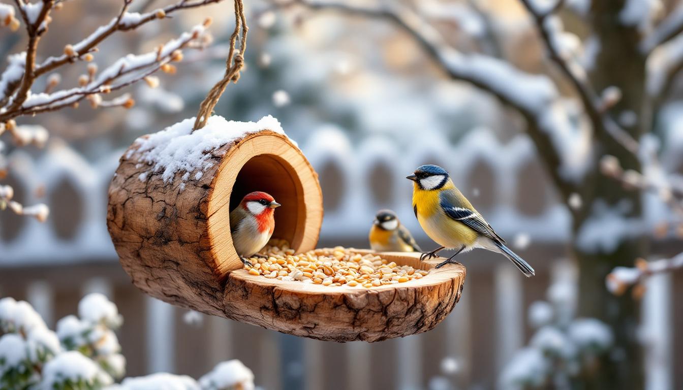 ontdek een eenvoudig object dat beter is dan vogelzaad en hele winter lang vogels aantrekt.