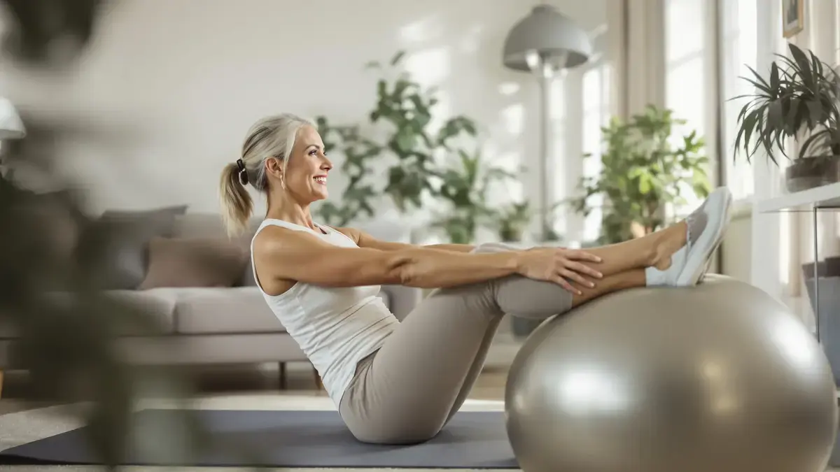 Na je 55e versterken deze gerichte oefeningen de buikspieren zonder crunches