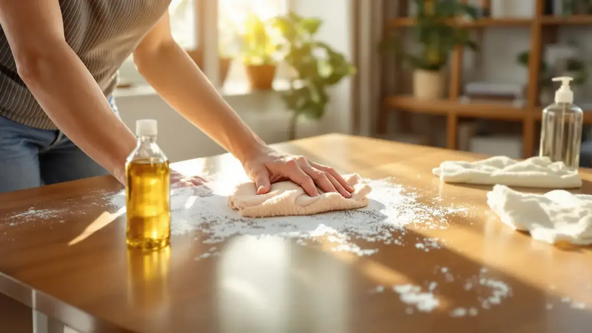 Dit hoteliersgeheim voorkomt dat stof zich opnieuw op houten meubels afzet