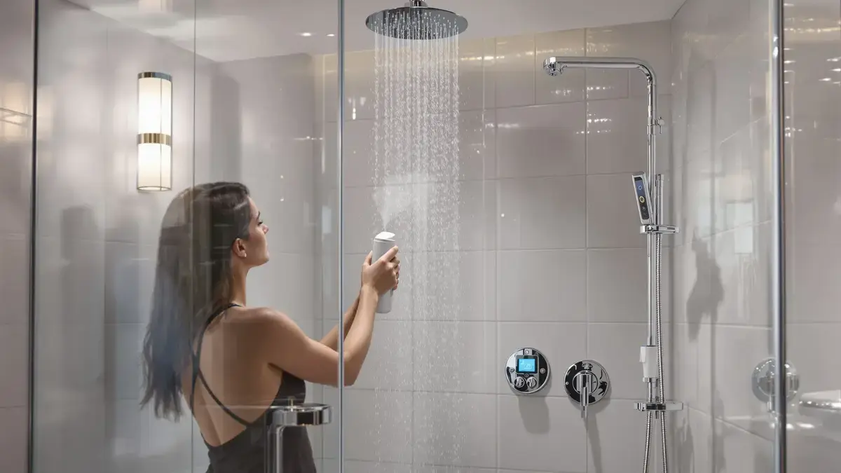 De truc van hotels die de douchewanden vlekkeloos houdt zonder ook maar een spoor achter te laten