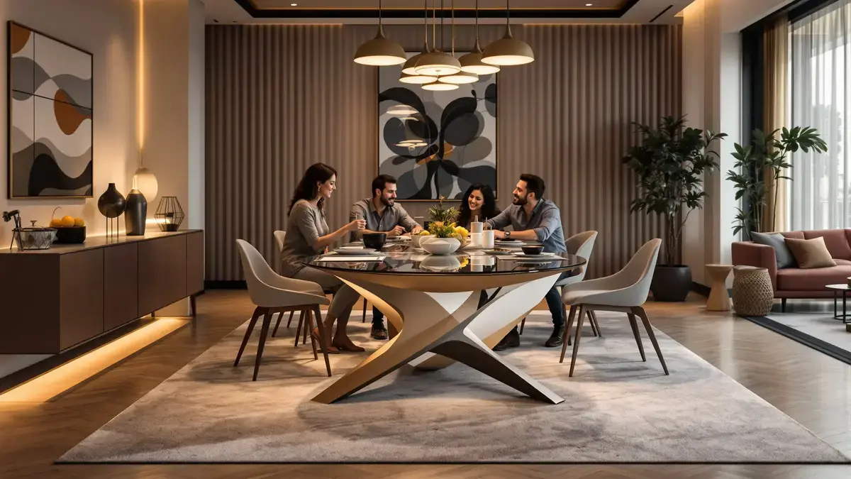 Deze tafelvorm maakt in 2026 een spectaculaire comeback in moderne interieurs!