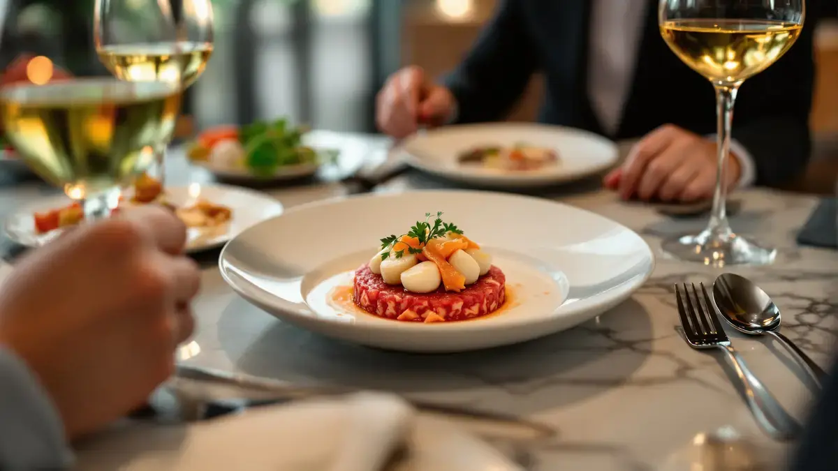 Deze tartaar van sint-jakobsschelp en zalm wint elk jaar meteen de goedkeuring aan tafel