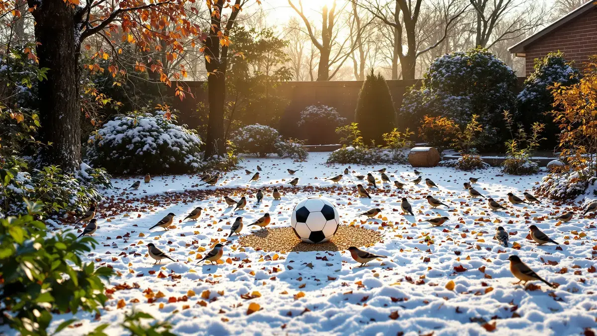 In de winter verandert deze eenvoudige handeling met een simpele bal je tuin in een blijvend toevluchtsoord voor vogels