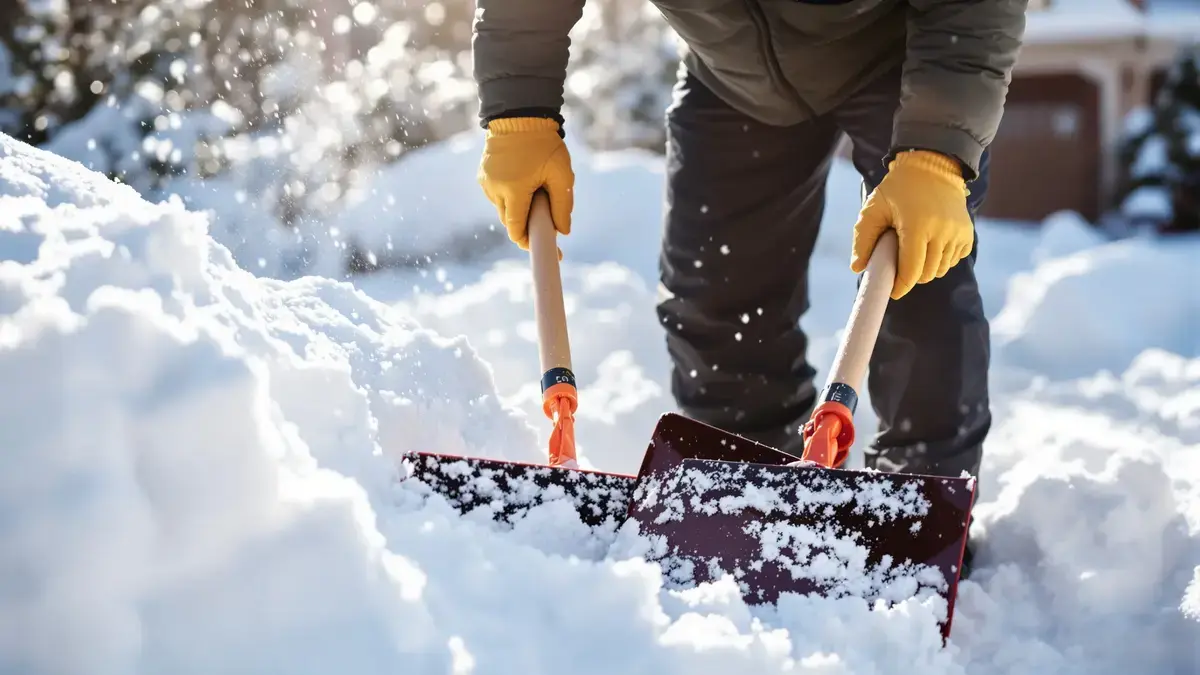 Sneeuw ruimen zonder moe te worden: breng dit goedkope middel vóór het scheppen op de sneeuwschep aan en de inspanning wordt gehalveerd