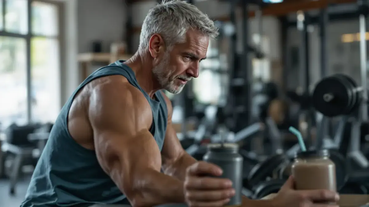 Na je vijftigste wordt het voor mannen moeilijker om spieren op te bouwen, en de reden is fysiologisch.